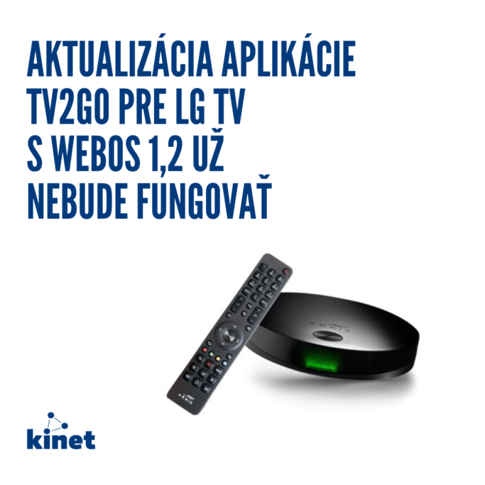 TV2GO – ZMENA aplikácie pre LG tv