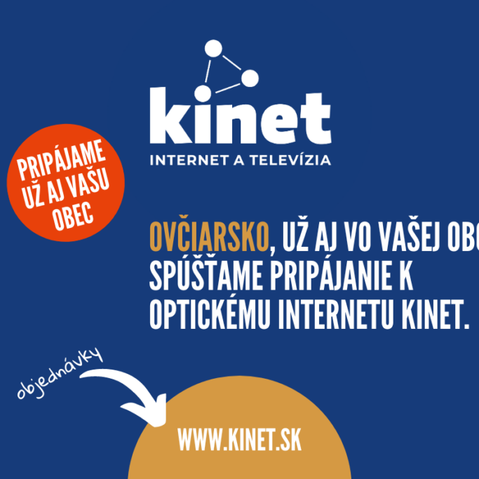 Optický internet Kinet už aj v obci OVČIARSKO
