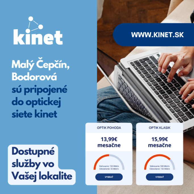 Optický internet už aj v lokalitách Malý Čepčín, Bodorová