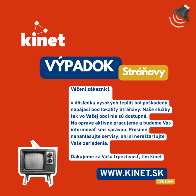 Stráňavy – Výpadok služieb